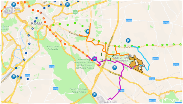 Tor Vergata közlekedés